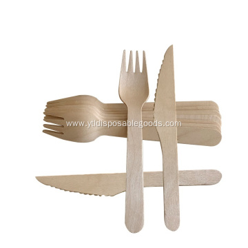 4 Piece Wooden Cutlery Kit With Kraft Wrapper